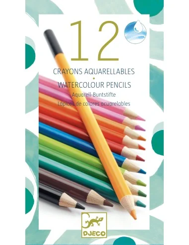 12 crayons aquarellables